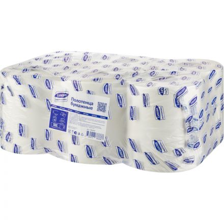 Полотенца бумажные для диспенсеров Luscan Professional 1-слойные 300 метров 6 рулонов в упаковке