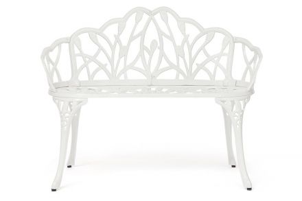 Скамья Secret De Maison Strauss (Штраус), алюминиевый сплав, 99хх56х76см, butter white
