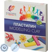 Пластилин классический Луч Классика 12 цветов 240 г со стеком
