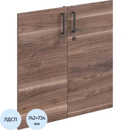 Двери IN FORMANT 129H101 734х16х742 Орех Бакаут 2шт