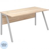 Стол письменный IN Рондо м/к S2349 1580х750х750 дуб альпийский/серый