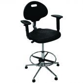 Стул лаб. Pro industrial с подл. полиур. черный, хром (S30299091300) Стул лаб. Pro industrial с подл. полиур. черный, хром (S30299091300)