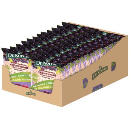 Хлебцы DR.KORNER "Черничные" злаковый коктейль, хрустящие, 11 г, пакет, 601090084