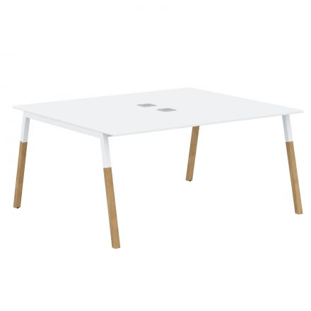 Стол FWST 1513 Белый премиум/Белый-Бук 1580х1370х733 FORTA Стол FWST 1513 Белый премиум/Белый-Бук 1580х1370х733 FORTA