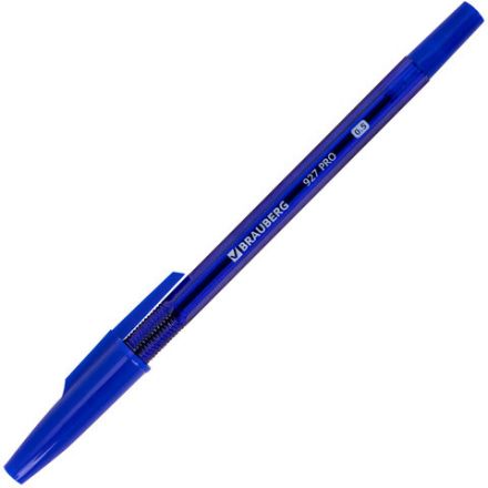 Ручки шариковые BRAUBERG 927 PRO "WRITING 3.0", КОМПЛЕКТ 12 ШТ., СИНИЕ, пишущий узел 0,5 мм, линия письма 0,25 мм, 144338