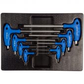 Набор ключей L-образных  Hex, ложемент, 8 предметов KING TONY