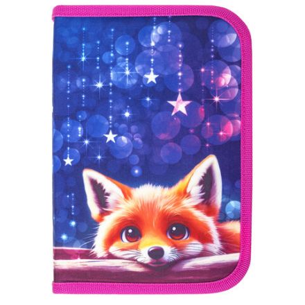 Пенал BRAUBERG, 1 отделение, 2 откидные планки, полиэстер, 21х14 см, Cute fox, 272318 Пенал BRAUBERG, 1 отделение, 2 откидные планки, полиэстер, 21х14 см, Cute fox, 272318