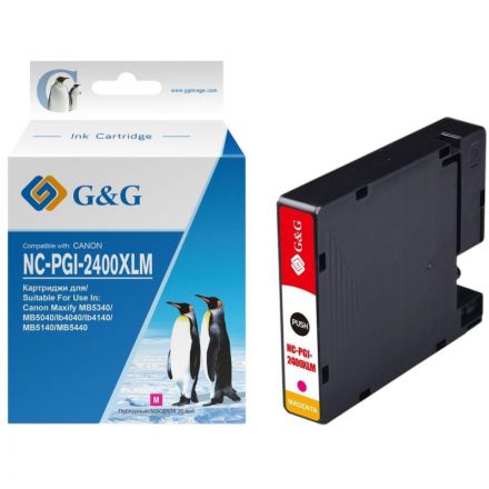 Картридж струйный G&G PGI-2400XL M пур. для Canon MAXIFY iB4040/ МВ5040 Картридж струйный G&G PGI-2400XL M пур. для Canon MAXIFY iB4040/ МВ5040