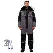 Костюм рабочий зимний муж з03-КПК сер/черн (р.52-54) 182-188 Костюм рабочий зимний муж з03-КПК сер/черн (р.52-54) 182-188