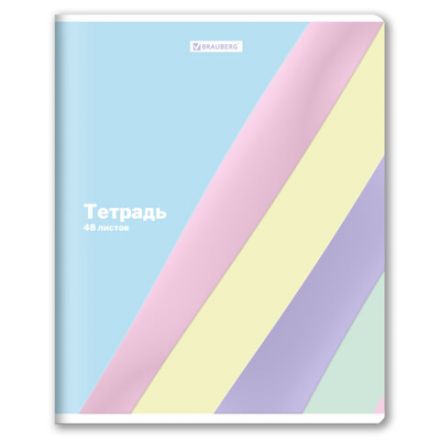 Тетрадь А5 48 л. BRAUBERG скоба, клетка, выборочный лак, кросс-серия PASTEL, 405189 Тетрадь А5 48 л. BRAUBERG скоба, клетка, выборочный лак, кросс-серия PASTEL, 405189