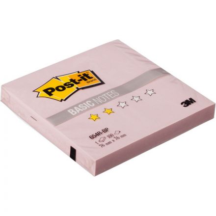 Стикеры Post-it Basic 76x76 мм пастельные розовые (1 блок, 100 листов)