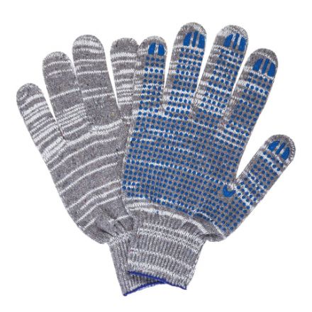 Перчатки хлопчатобумажные, КОМПЛЕКТ 5 ПАР, 10 класс, 50-52 г, 133 текс, ПВХ-точка, LAIMA ЛЮКС 2, СЕРЫЕ, 604474 Перчатки хлопчатобумажные, КОМПЛЕКТ 5 ПАР, 10 класс, 50-52 г, 133 текс, ПВХ-точка, LAIMA ЛЮКС 2, СЕРЫЕ, 604474