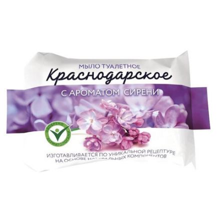 Мыло туалетное 200 г, Краснодарское, (Меридиан), "Сирень" Мыло туалетное 200 г, Краснодарское, (Меридиан), "Сирень"