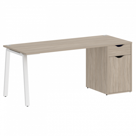 Home Office Стол письменный VR.SP-3-178.1.A Дуб аттик/Белый металл 1780*720*750 Home Office Стол письменный VR.SP-3-178.1.A Дуб аттик/Белый металл 1780*720*750