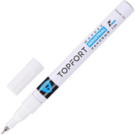 Маркер лаковый TOPFORT Industrial 1 мм белый Маркер лаковый TOPFORT Industrial 1 мм белый