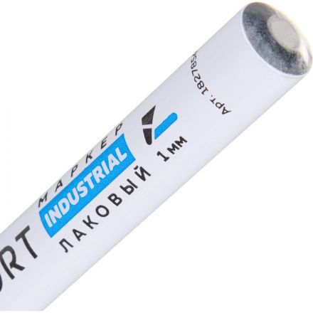 Маркер лаковый TOPFORT Industrial 1 мм белый Маркер лаковый TOPFORT Industrial 1 мм белый
