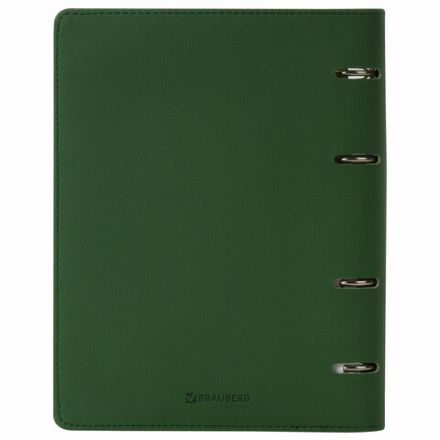 Тетрадь на кольцах А5 (180х220 мм), 120 листов, под кожу, клетка, BRAUBERG "Joy", зелёный/светло-зелёный, 129991 Тетрадь на кольцах А5 (180х220 мм), 120 листов, под кожу, клетка, BRAUBERG "Joy", зелёный/светло-зелёный, 129991