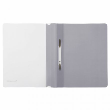 Скоросшиватель пластиковый BRAUBERG, А4, 130/180 мкм, серый, 220387 Скоросшиватель пластиковый BRAUBERG, А4, 130/180 мкм, серый, 220387