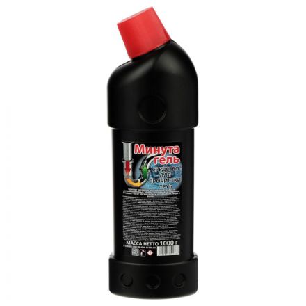 Средство для прочистки труб Минута гель 1000гр Средство для прочистки труб Минута гель 1000гр