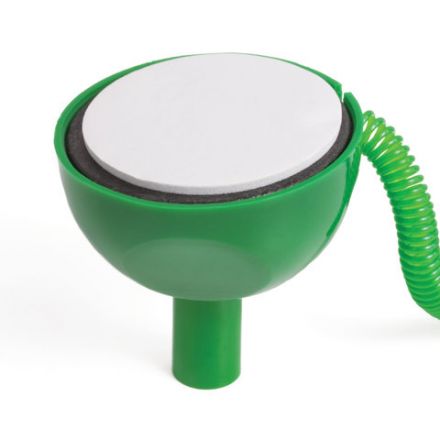 Ручка шариковая настольная BRAUBERG "Стенд-Пен", СИНЯЯ, пружинка, корпус зеленый, линия письма 0,5 мм, 141350