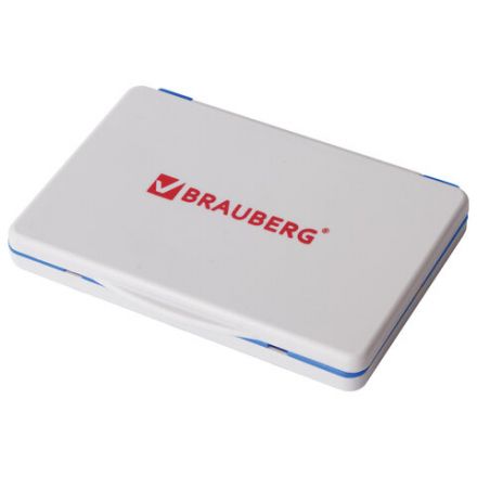 Штемпельная подушка BRAUBERG, 120х90 мм (рабочая поверхность 105х65 мм), синяя краска, 236866 Штемпельная подушка BRAUBERG, 120х90 мм (рабочая поверхность 105х65 мм), синяя краска, 236866