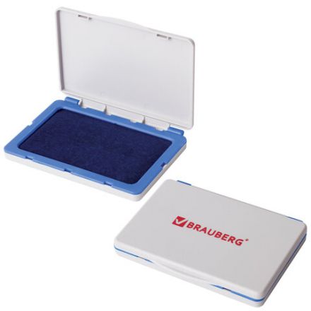 Штемпельная подушка BRAUBERG, 120х90 мм (рабочая поверхность 105х65 мм), синяя краска, 236866 Штемпельная подушка BRAUBERG, 120х90 мм (рабочая поверхность 105х65 мм), синяя краска, 236866