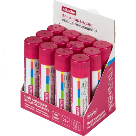 Клей-карандаш 21г Attache хамелеон - обесцвечивающийся Клей-карандаш 21г Attache хамелеон - обесцвечивающийся