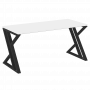 Loft Стол рабочий VR.L-SRZ-4.7 Белый бриллиант/Чёрный металл 1580*720*750