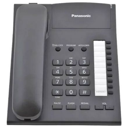 Телефон PANASONIC KX-TS2382RUB, память 10 последних набранных номеров, тональный/импульсный режим, повтор, чёрный Телефон PANASONIC KX-TS2382RUB, память 10 последних набранных номеров, тональный/импульсный режим, повтор, чёрный