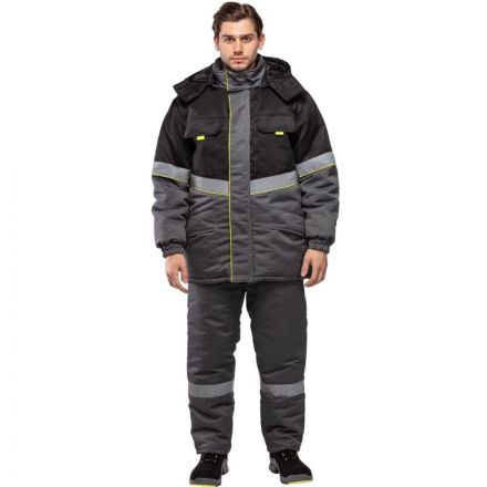 Куртка рабочая зимняя муж з43-КУ сер/черн (р.52-54) 194-200(серия З)