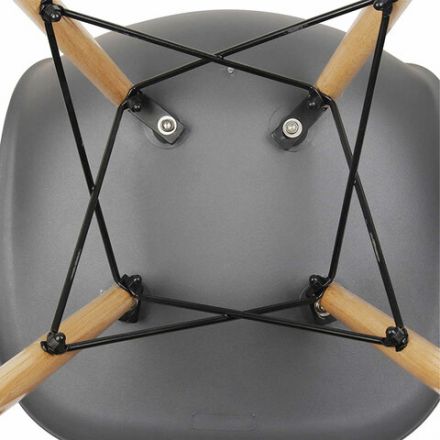 Стулья BRABIX "Eames CF-010", КОМПЛЕКТ 4 шт., пластик серый, опоры дерево/металл, 532632, 2033A
