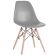 Стулья BRABIX "Eames CF-010", КОМПЛЕКТ 4 шт., пластик серый, опоры дерево/металл, 532632, 2033A