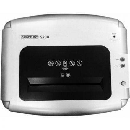Уничтожитель документов Office Kit S230 2x15, 4ур.секр., 17лист, 35л Уничтожитель документов Office Kit S230 2x15, 4ур.секр., 17лист, 35л