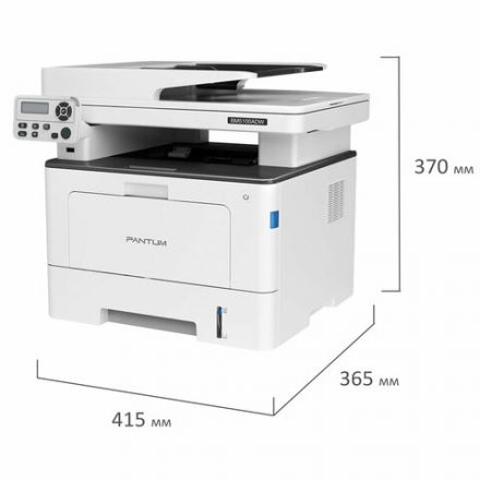 МФУ лазерное PANTUM BM5100ADW, А4, 40 стр./мин., 100 000 стр./мес., ДУПЛЕКС, АПД, сетевая карта, Wi-Fi