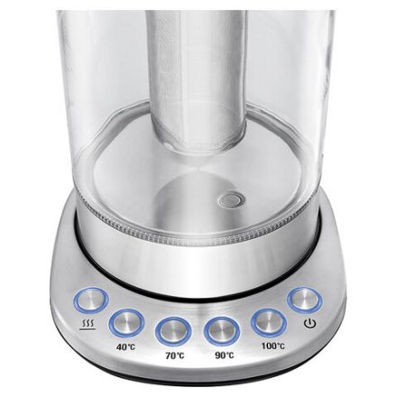 Чайник KITFORT КТ-622, 1,7 л, 2200 Вт, закрытый нагревательный элемент, ТЕРМОРЕГУЛЯТОР, заварник, стекло, серебро Чайник KITFORT КТ-622, 1,7 л, 2200 Вт, закрытый нагревательный элемент, ТЕРМОРЕГУЛЯТОР, заварник, стекло, серебро