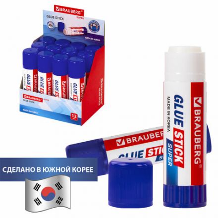 Клей-карандаш BRAUBERG SUPER, 36 г, ЮЖНАЯ КОРЕЯ, 229543 Клей-карандаш BRAUBERG SUPER, 36 г, ЮЖНАЯ КОРЕЯ, 229543