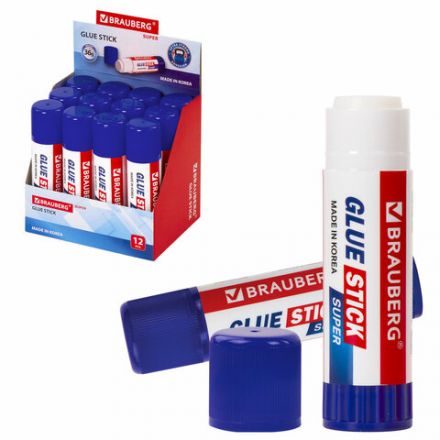 Клей-карандаш BRAUBERG SUPER, 36 г, ЮЖНАЯ КОРЕЯ, 229543 Клей-карандаш BRAUBERG SUPER, 36 г, ЮЖНАЯ КОРЕЯ, 229543