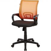 Кресло VT_EChair-304 TC Net ткань черн/сетка оранж, пластик