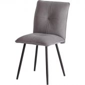 Стул Комус Мебель Flip велюр , 41х55х88, серый/черный
