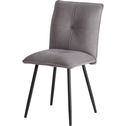 Стул Комус Мебель Flip велюр , 41х55х88, серый/черный