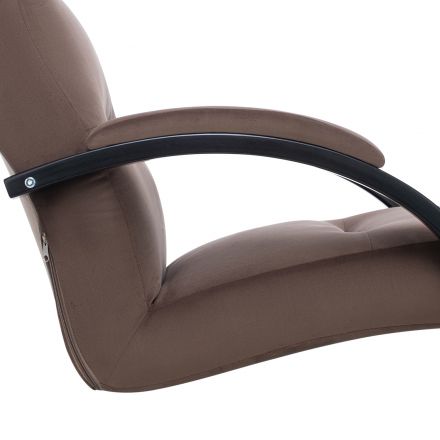 Кресло Leset Монэ, Венге, V23 молочный шоколад, Ткань Велюр
