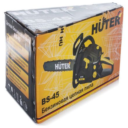 Бензопила HUTER BS-45, 2300 Вт, 3800 об/мин, длина шины 45 см, объем двигателя 45 см3, 3,1 л.с., 70/6/2 Бензопила HUTER BS-45, 2300 Вт, 3800 об/мин, длина шины 45 см, объем двигателя 45 см3, 3,1 л.с., 70/6/2