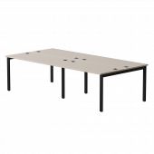 Бенч-система на 4 места Everprof EVO на металлокаркасе 3160х670(1370)x755 Кашемир/Черный