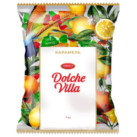 Карамель леденцовая АЗОВСКАЯ "Дольки" ассорти "Dolche Villa", 1000 г, М292