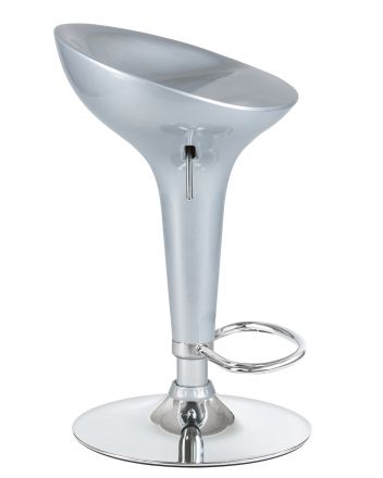 Стул барный DOBRIN BOMBA, серебряный металлик Стул барный DOBRIN BOMBA, серебряный металлик