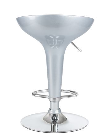 Стул барный DOBRIN BOMBA, серебряный металлик Стул барный DOBRIN BOMBA, серебряный металлик