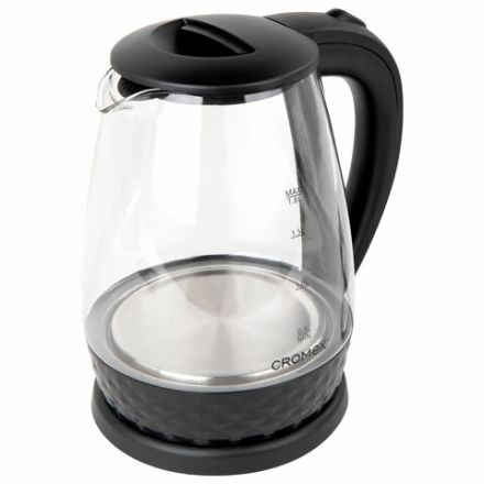 Чайник электрический CROMEX (КРОМЕКС) KT-308, 1,8 л, 1500 Вт, стекло, черный, 455150 Чайник электрический CROMEX (КРОМЕКС) KT-308, 1,8 л, 1500 Вт, стекло, черный, 455150