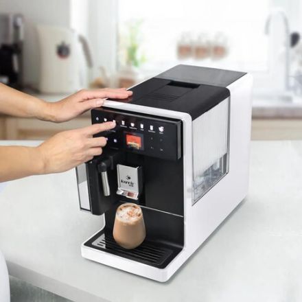 Кофемашина KAFFIT A5, 1400 Вт, объем 1,3 л, емкость для зерен 200 г, автокапучинатор, белая, A5 White Кофемашина KAFFIT A5, 1400 Вт, объем 1,3 л, емкость для зерен 200 г, автокапучинатор, белая, A5 White