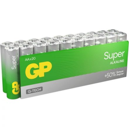 Батарейки GP пальчиковые АА LR6 (20 штук в упаковке) Батарейки GP пальчиковые АА LR6 (20 штук в упаковке)