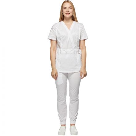 Костюм для медицинского персонала жен. М24 КБР белый 40 (158-164) Костюм для медицинского персонала жен. М24 КБР белый 40 (158-164)